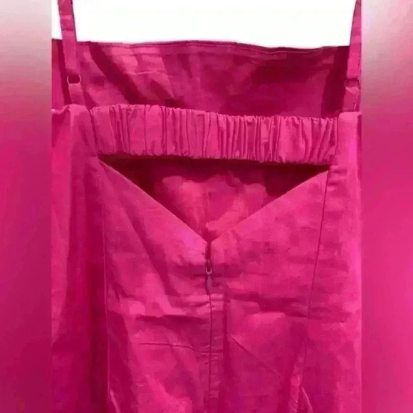 NWT Anthropologie The Hartley Shift Mini Dress Neon Pink with Tassels Size M - Picture 10 of 15